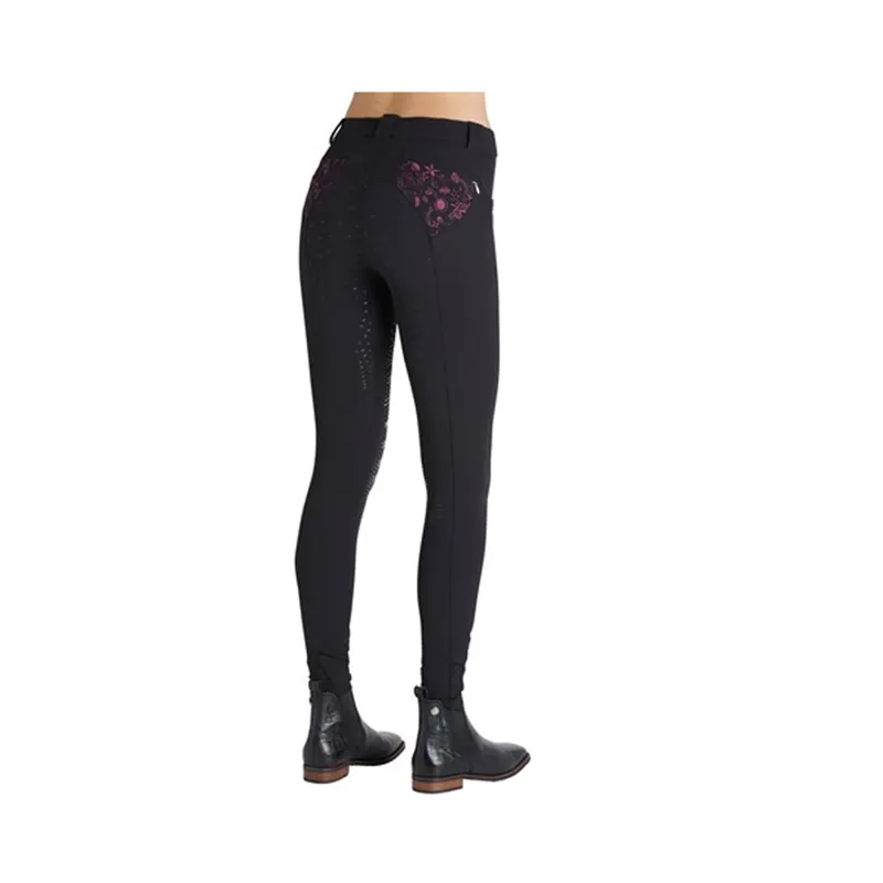 Montar Alina Ladies Full Silicone Seat Breeches - Black